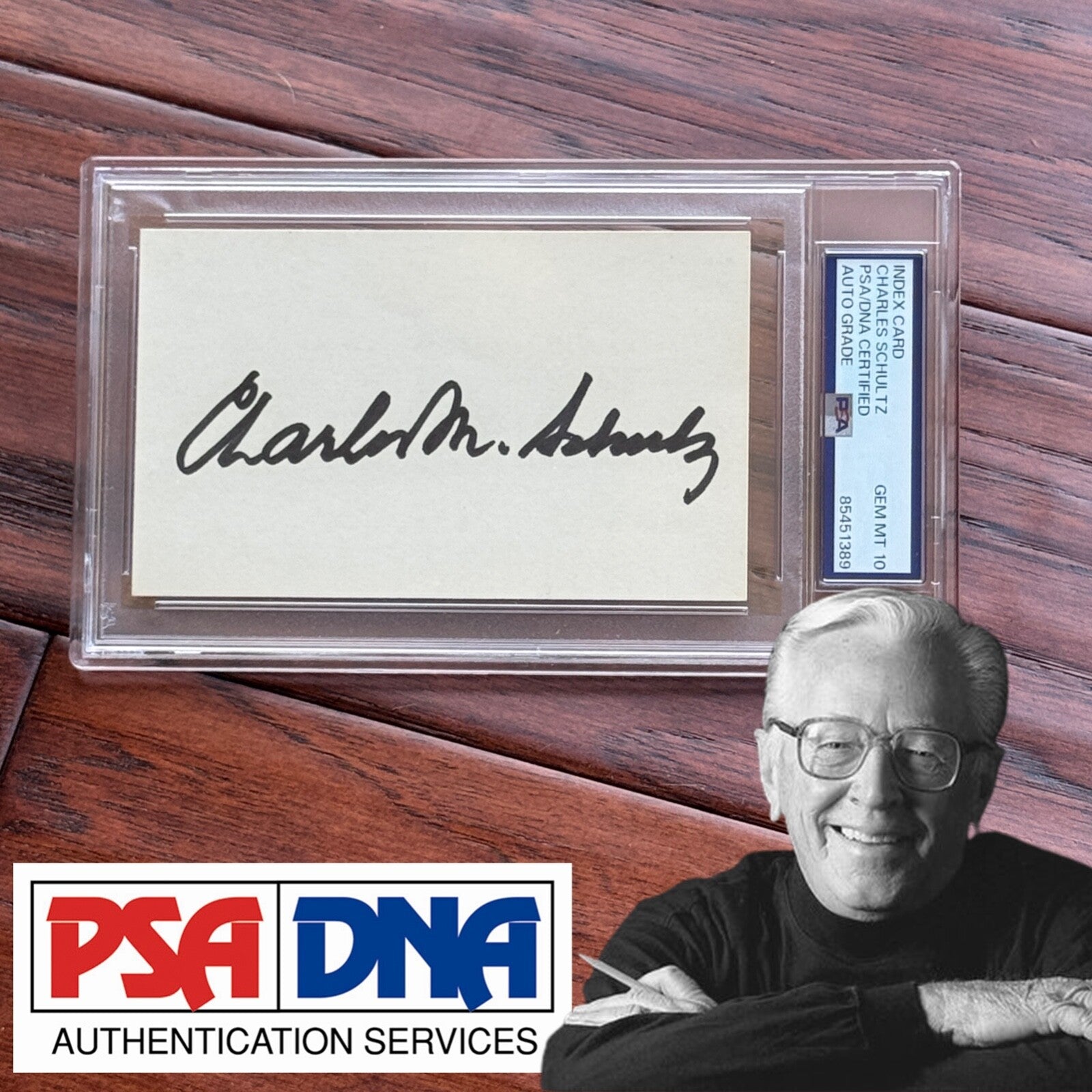 CHARLES SCHULZ * PSA * GEM MINT 10 Autograph Signed * Peanuts * Snoopy