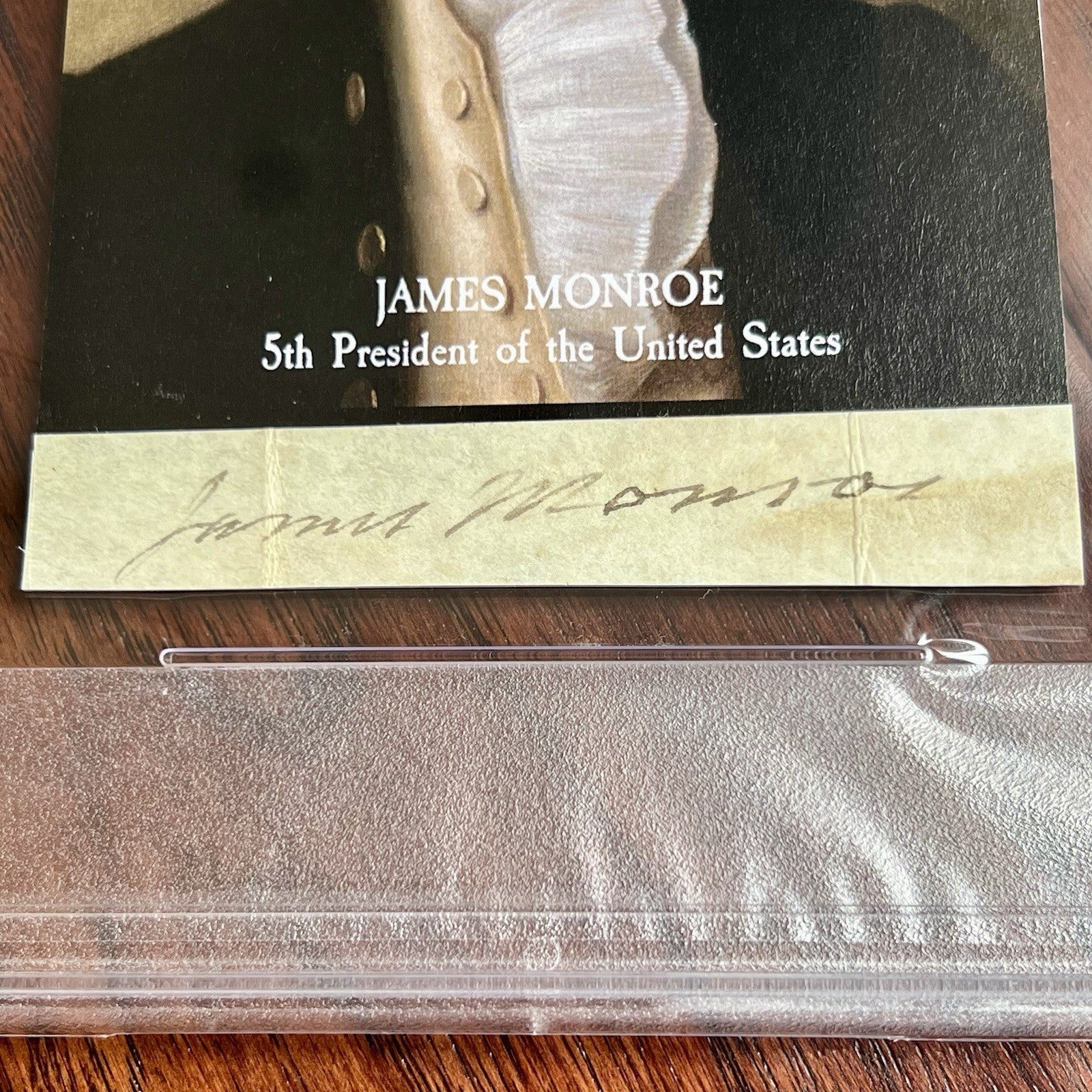 JAMES MONROE * PSA * Autograph Cut Signature CUSTOM CARD Signed