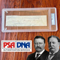 THEODORE ROOSEVELT & WILLIAM H. TAFT * PSA * Autograph Duo Cut Signed President