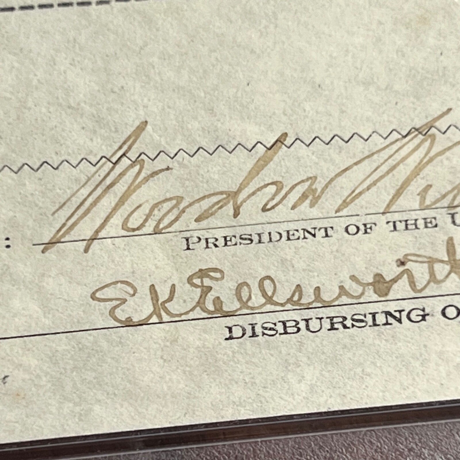 WOODROW WILSON * Autograph Symbolic WWI $1 CHECK Signed as POTUS * Dollar