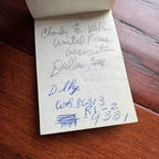 JACK RUBY * BAS * Oswald Shooter Mini HANDWRITTEN NOTEPAD * not Autograph Signed