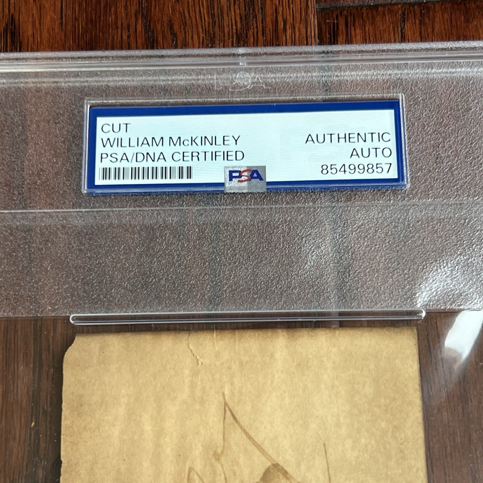 WILLIAM MCKINLEY * PSA/DNA Authentic Cut Signature OHIO Governor * POTUS