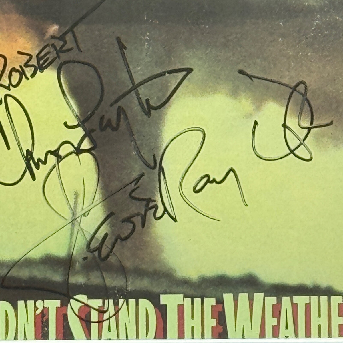 STEVIE RAY VAUGHAN * PSA * Autograph WEATHER LP Album Signed w/ Double Trouble