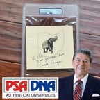 RONALD REAGAN * PSA/DNA * Autograph OHIO GOP Elephant Page Signed
