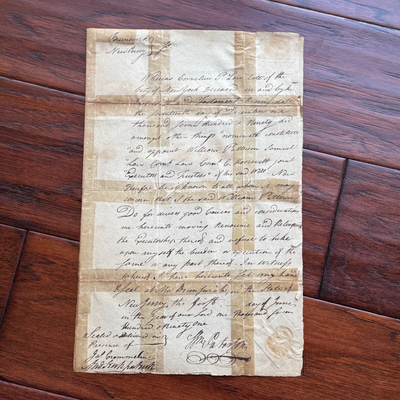 WILLIAM PATERSON * PSA/DNA * Autograph Document Signed * Constitution Signer