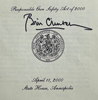 BILL CLINTON * PSA/DNA * Autograph GUN SAFETY Bill Program Signed * as PRESIDENT