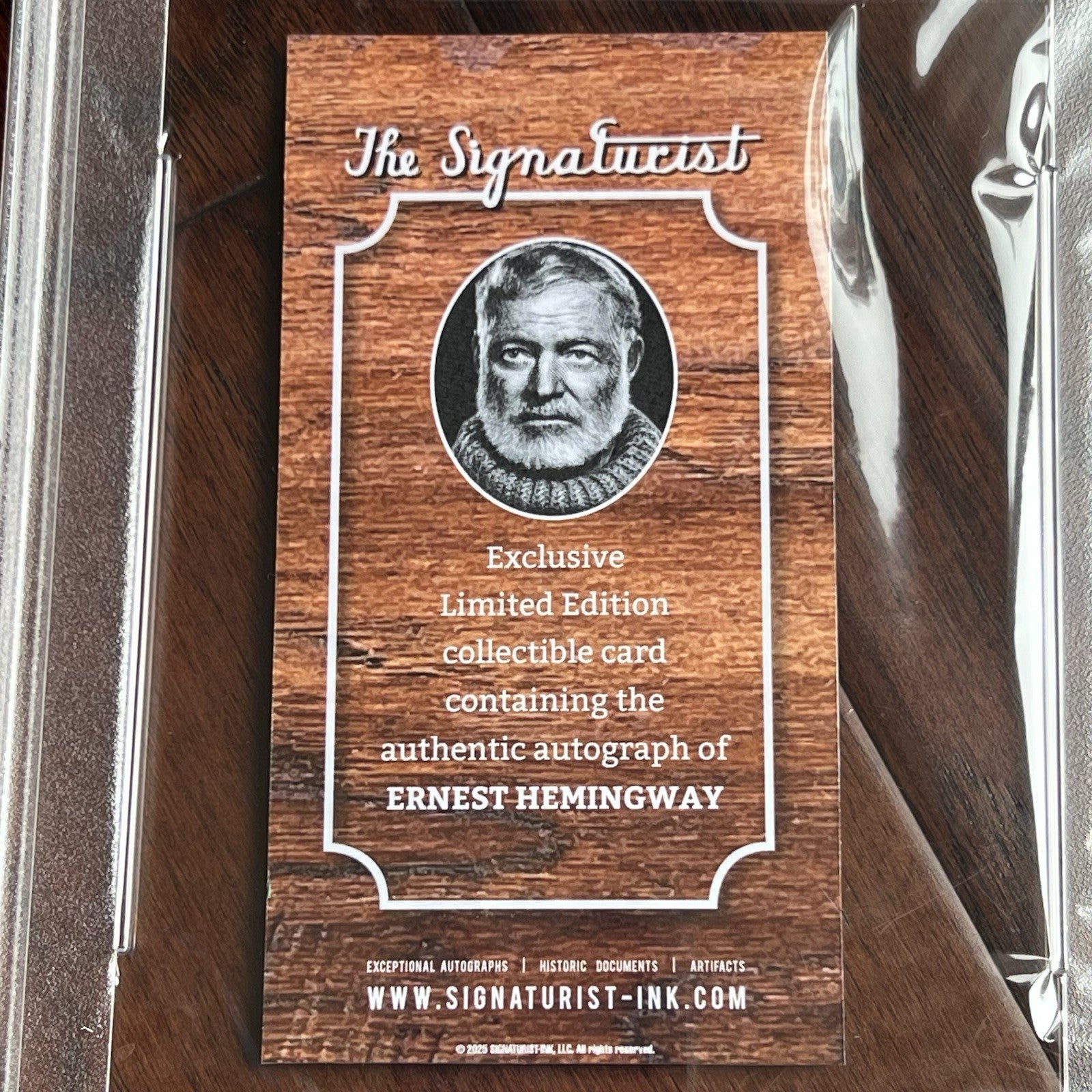 ERNEST HEMINGWAY  * PSA * Cut Autograph CUSTOM CARD Signed * 1944