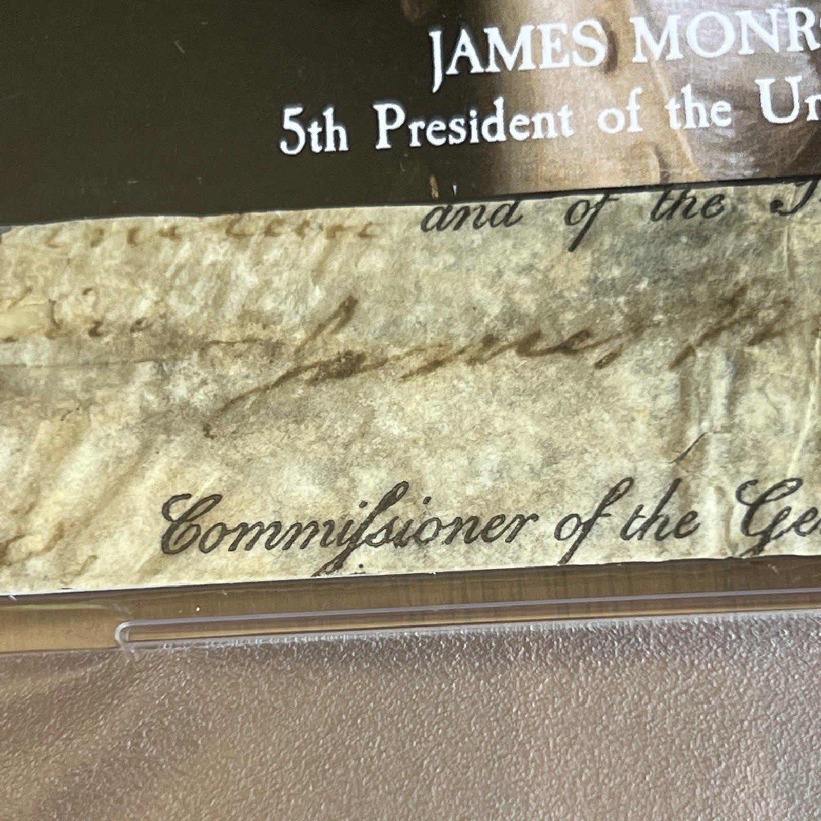 JAMES MONROE * PSA * Autograph Cut Signature CUSTOM CARD Signed