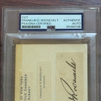 FRANKLIN D. ROOSEVELT * PSA * Autograph Cut Signature Card as NY Governor * FDR