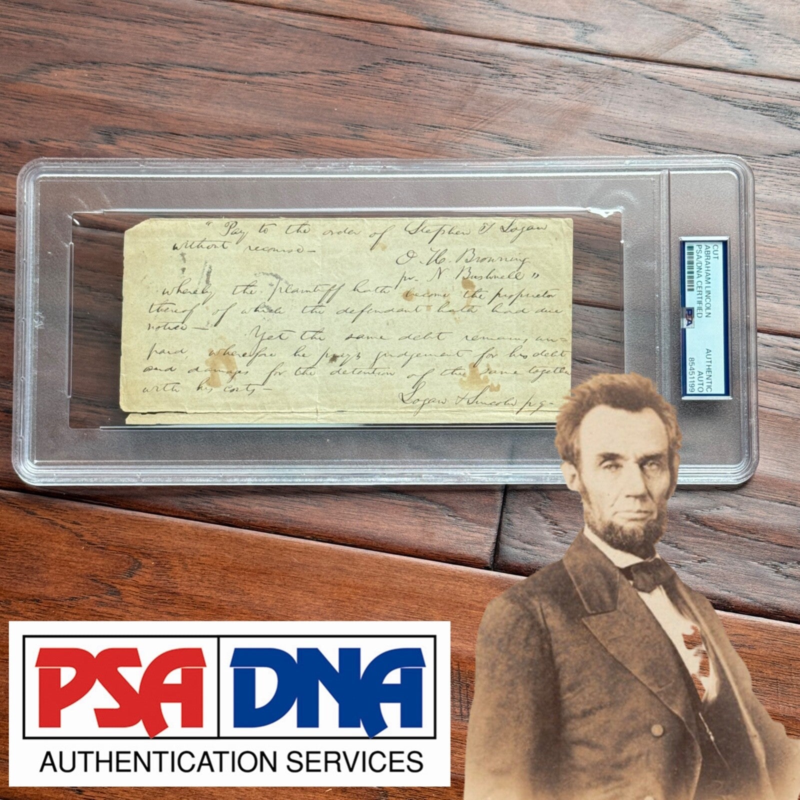 ABRAHAM LINCOLN * PSA * Autograph Lengthy Handwritten Legal Case SIGNED