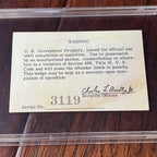 APOLLO 11 * PSA * NASA PRESS PASS Badge 1969 Moon Landing * POP 1