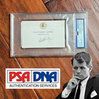 ROBERT F. KENNEDY * PSA * Autograph ATTORNEY GENERAL Business Card Signed * 1962