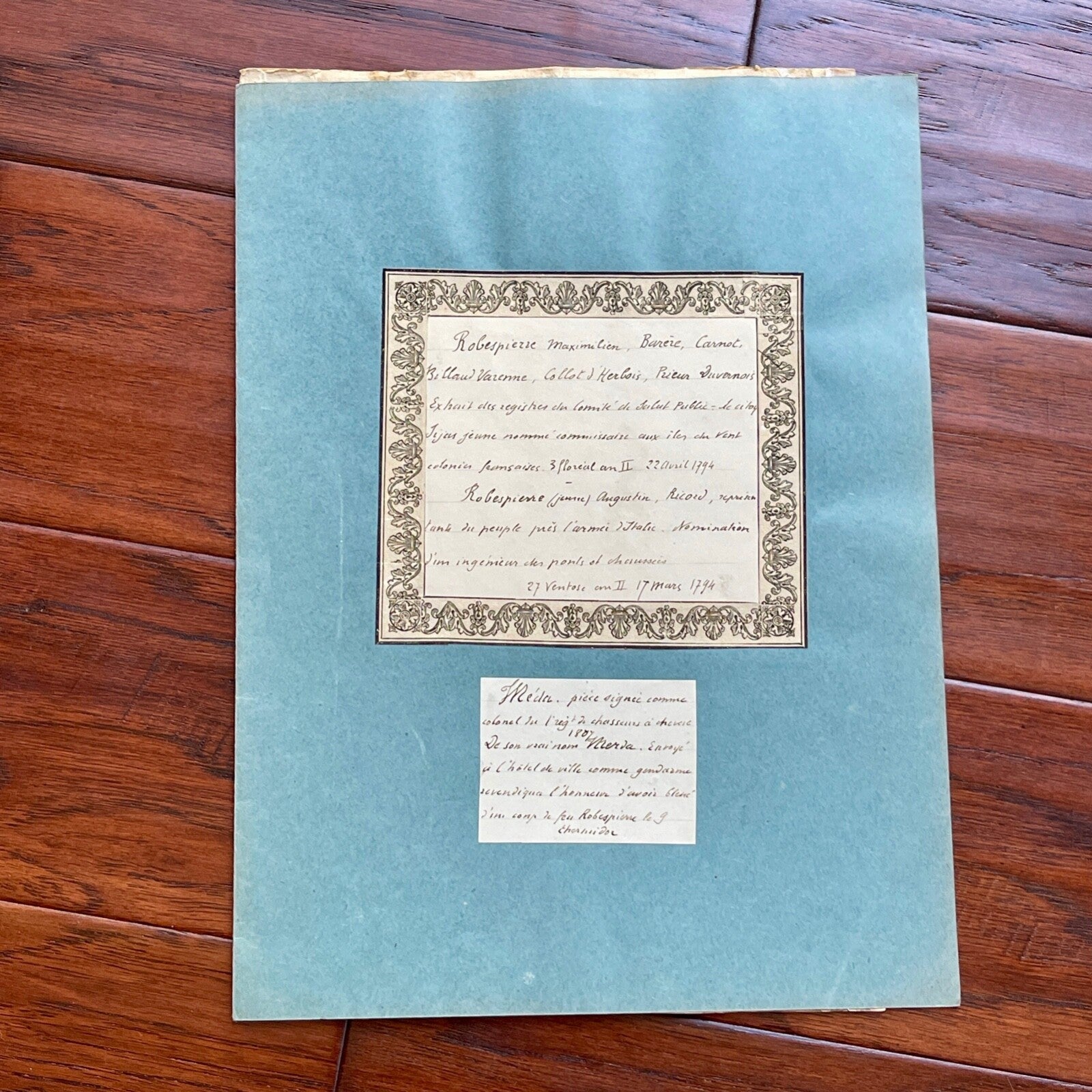 MAXIMILIEN ROBESPIERRE * PSA * Autograph "REIGN OF TERROR" Public Safety SIGNED