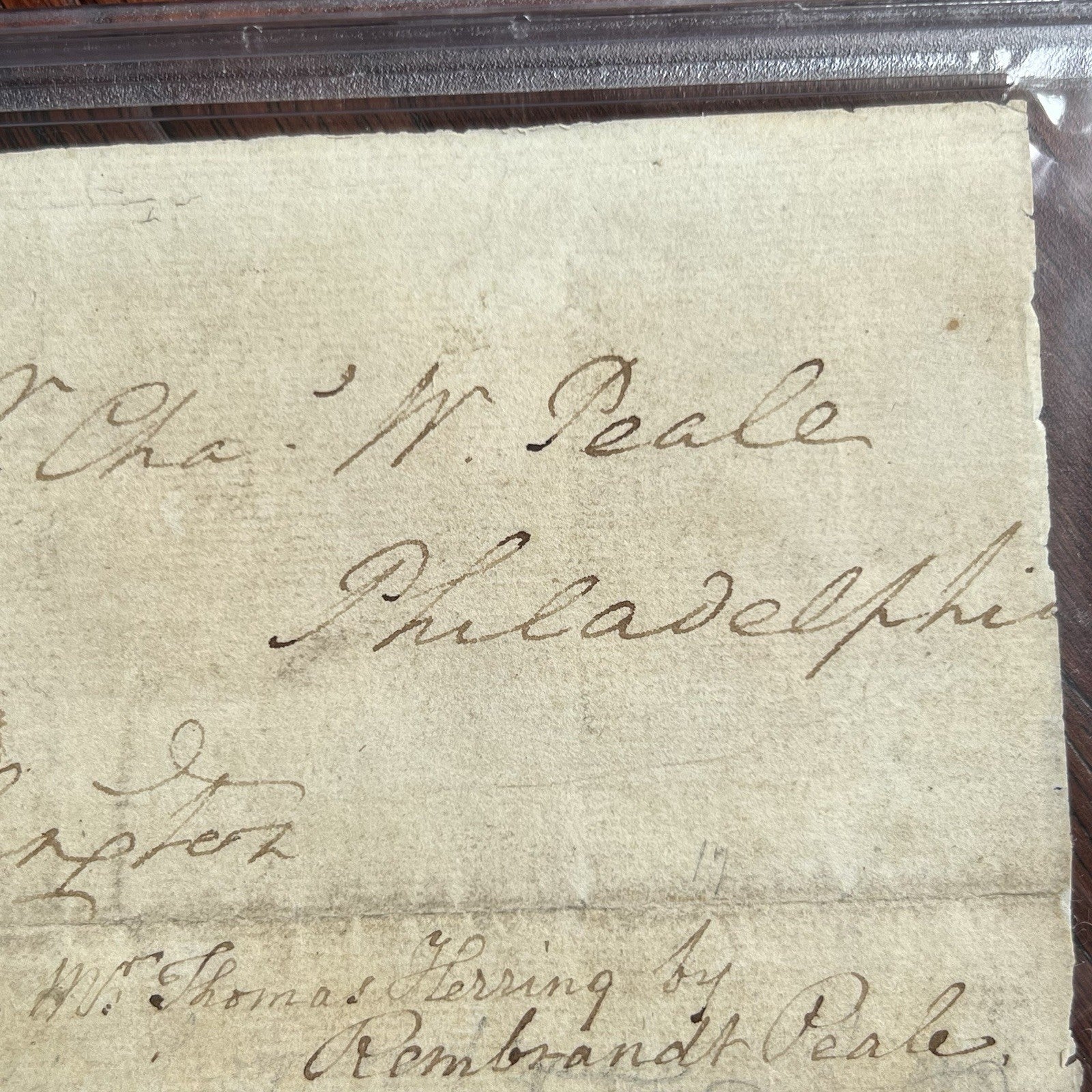 GEORGE WASHINGTON * PSA * Autograph FREE FRANK Signed Plus Rembrandt Peale Sig