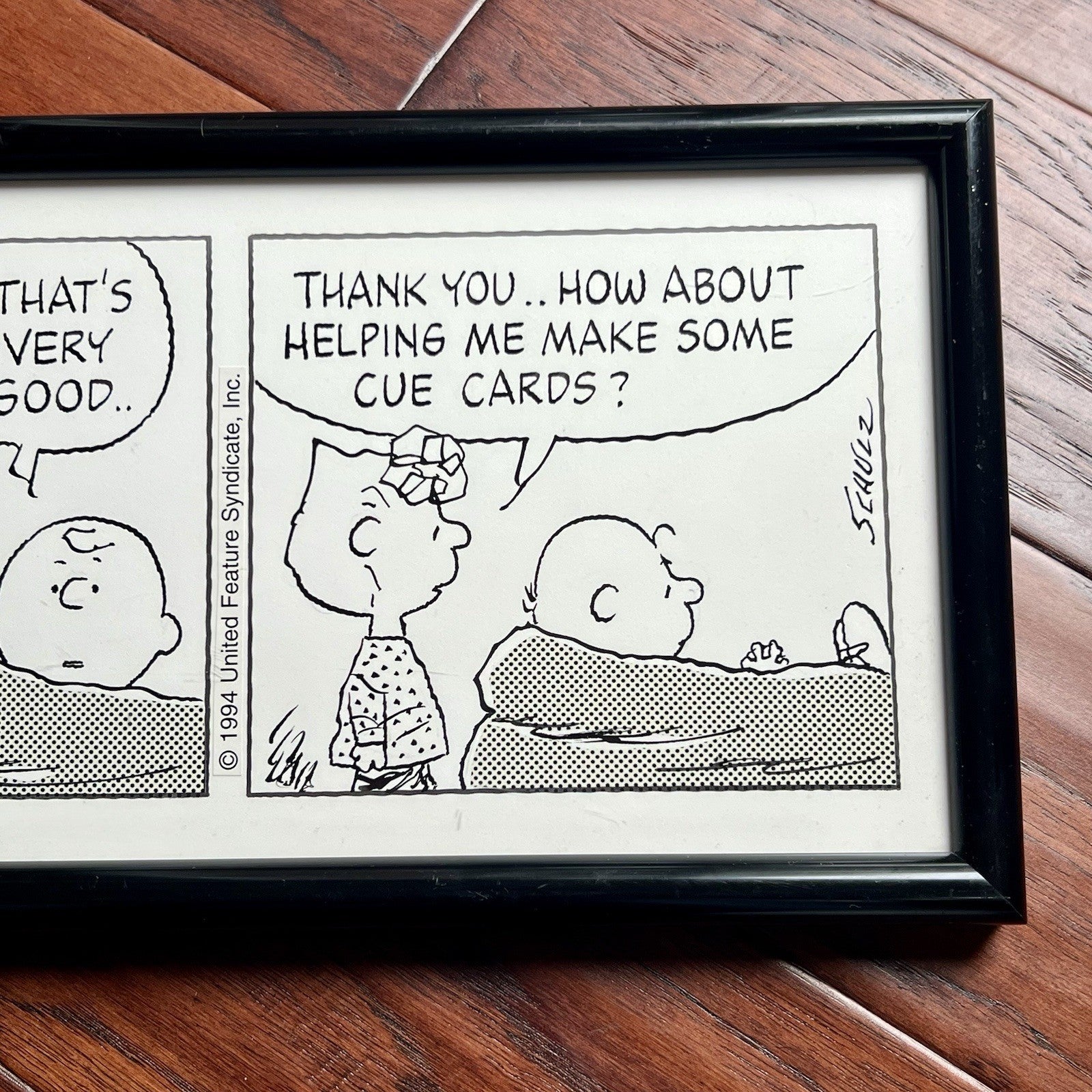 CHARLES SCHULZ * Original Signed Drawn Peanuts Artwork Comic Strip Autograph PSA
