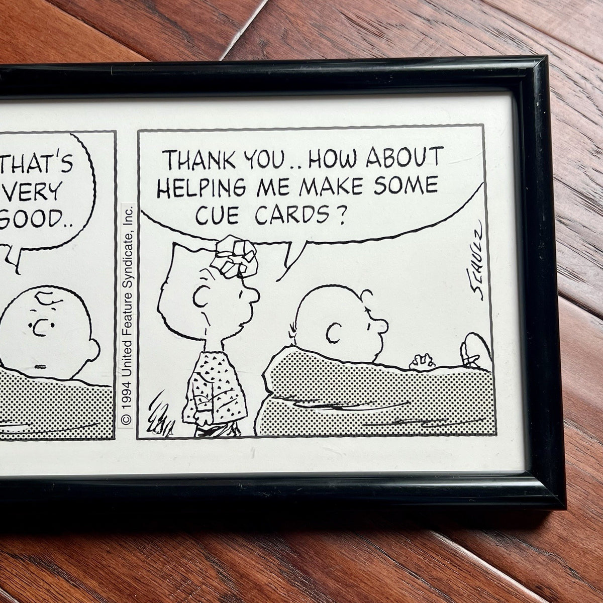 CHARLES SCHULZ * Original Signed Drawn Peanuts Artwork Comic Strip Autograph PSA