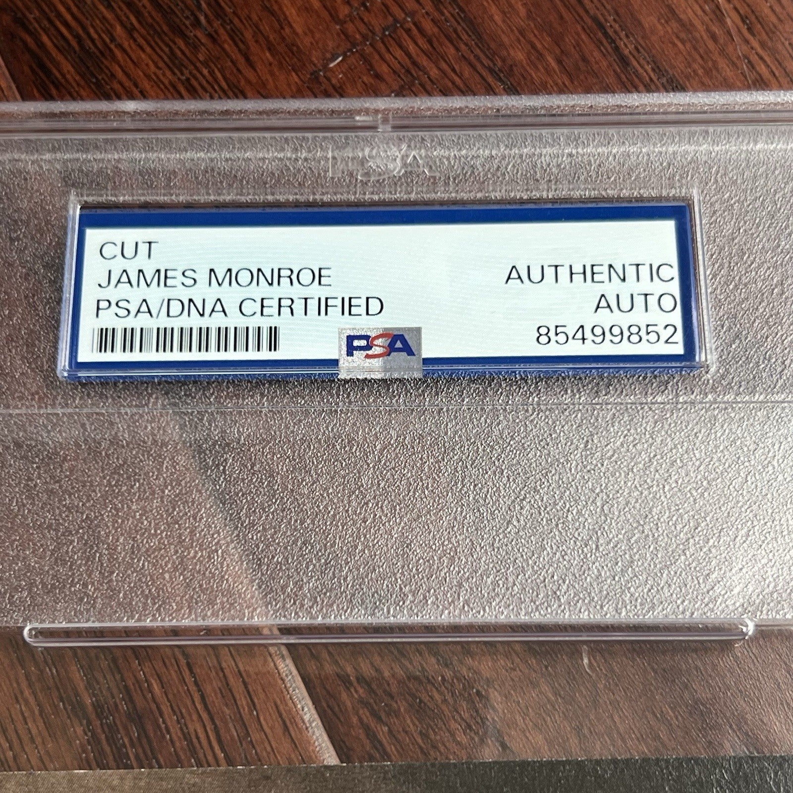 JAMES MONROE * PSA * Autograph Cut Signature CUSTOM CARD Signed