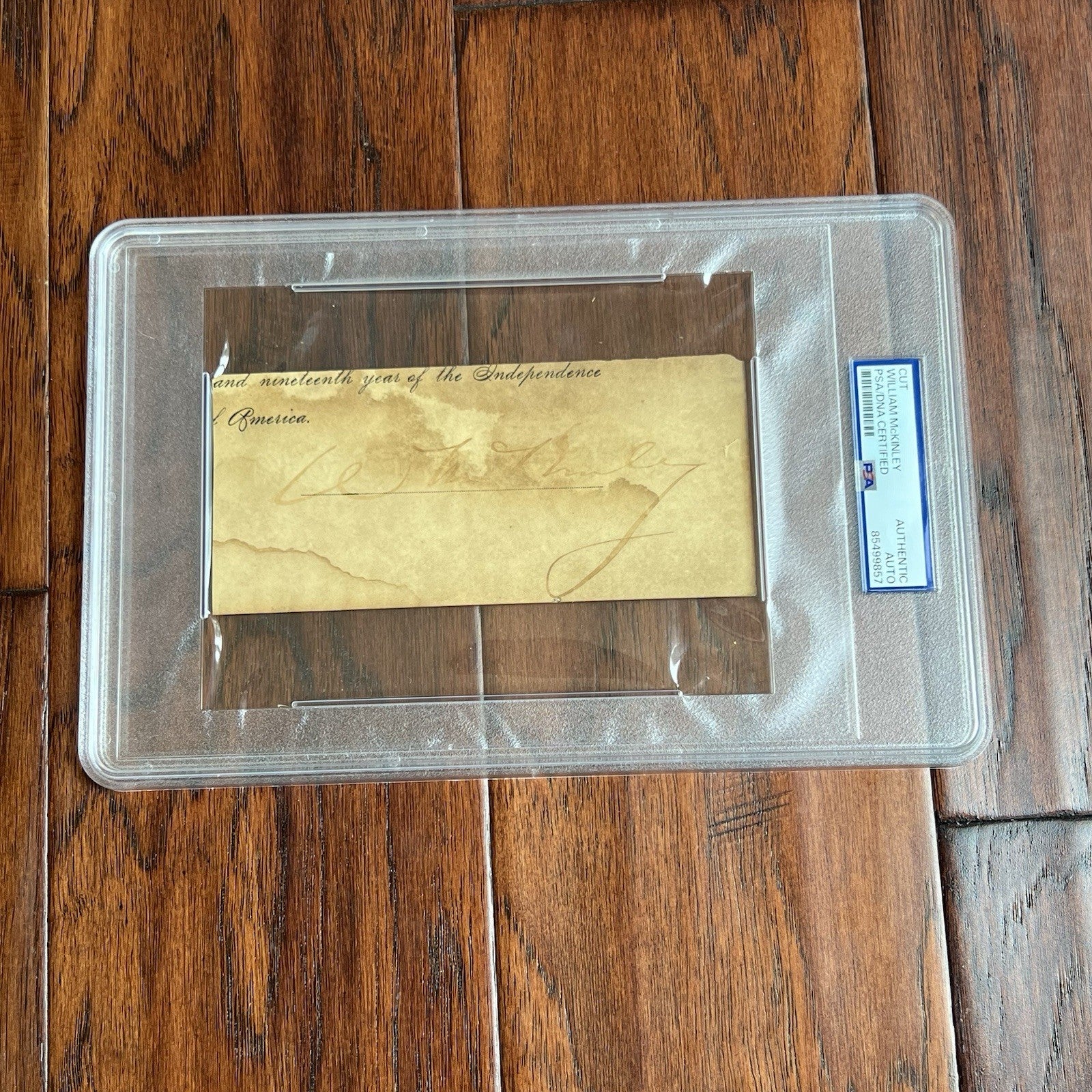 WILLIAM MCKINLEY * PSA/DNA Authentic Cut Signature OHIO Governor * POTUS