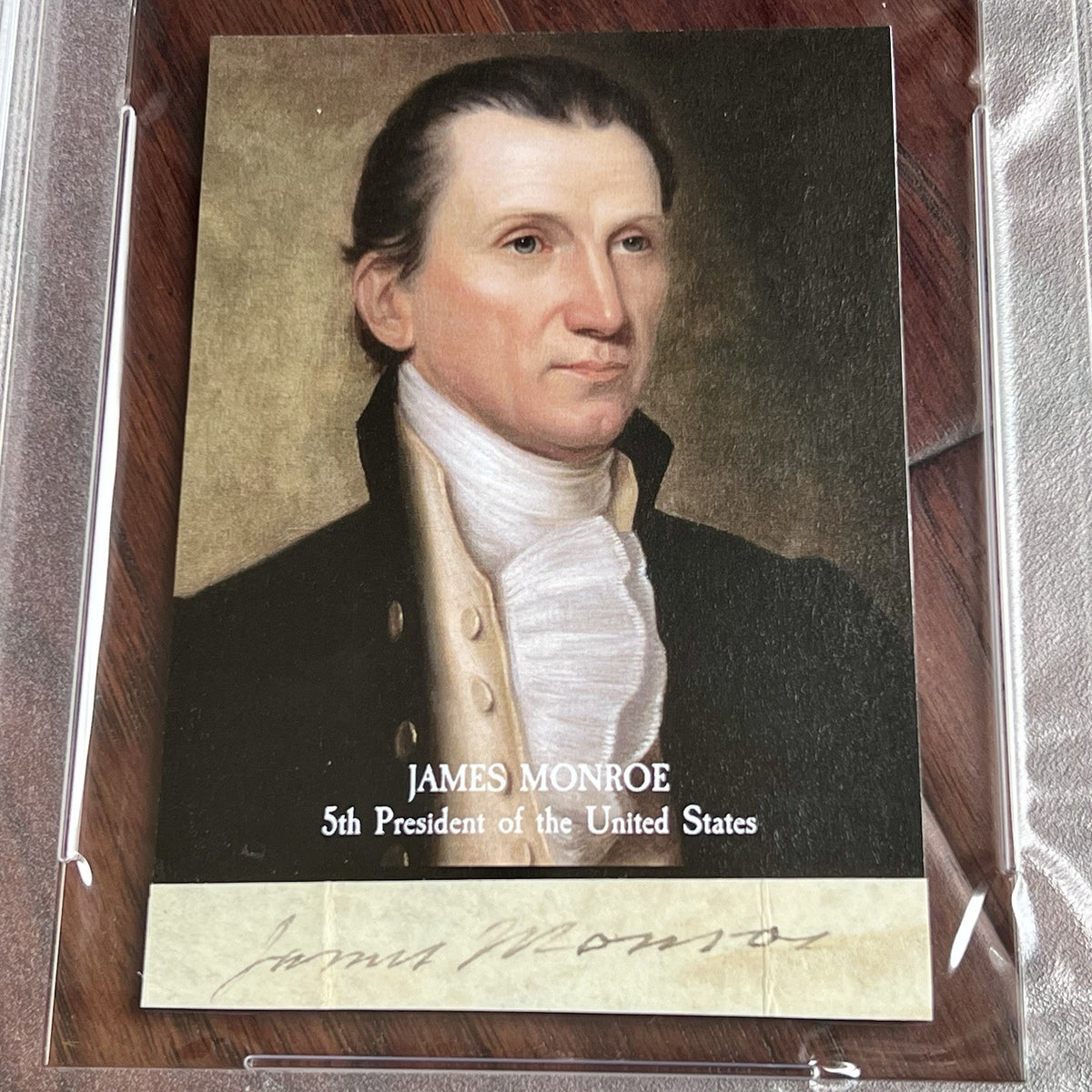 JAMES MONROE * PSA * Autograph Cut Signature CUSTOM CARD Signed