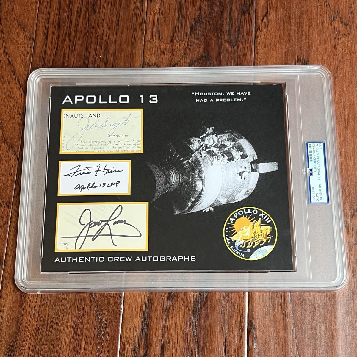 APOLLO 13 * PSA * CREW SIGNED AUTOGRAPH PRESENTATION * JACK SWIGERT JAMES LOVELL