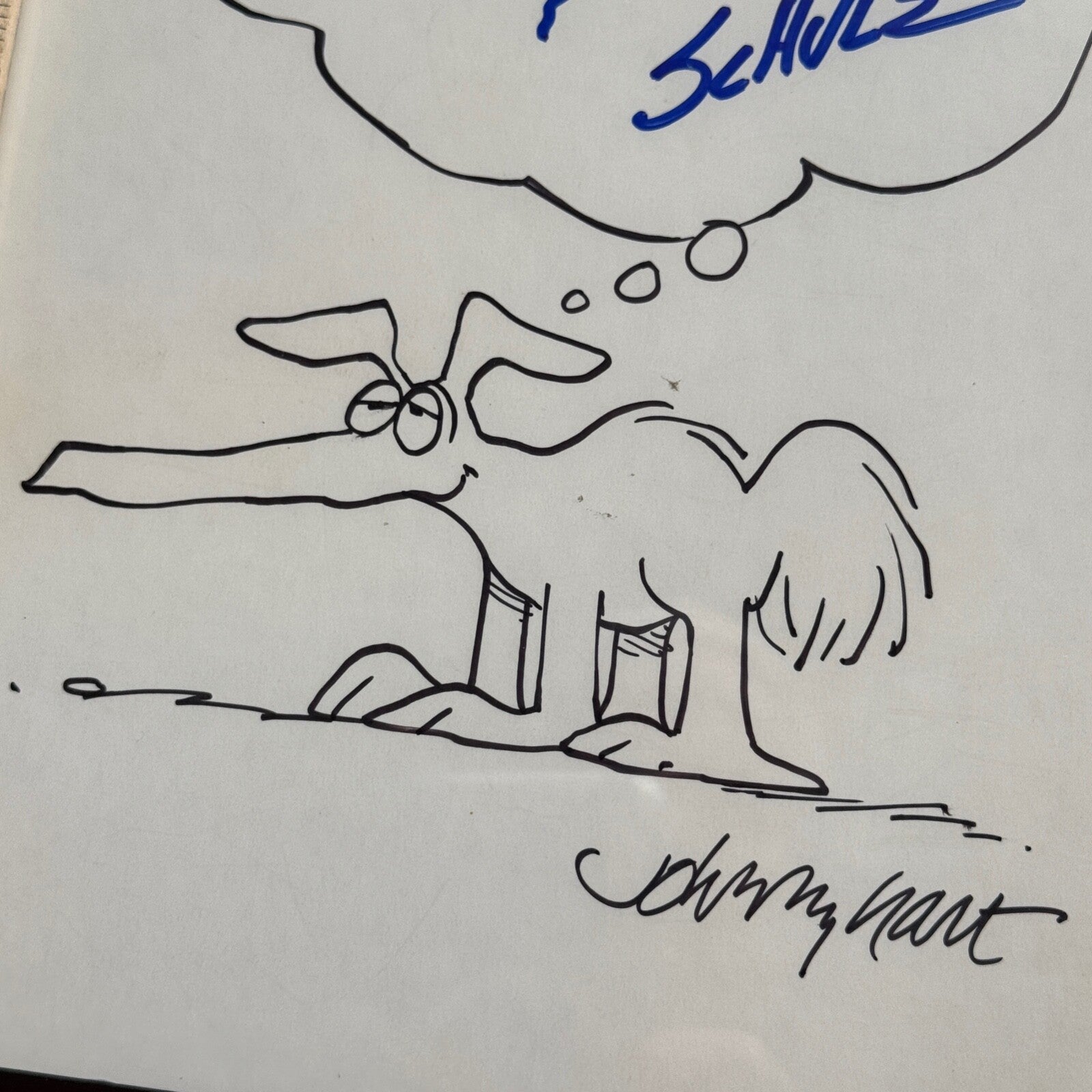 CHARLES M SCHULZ * PSA * Autograph SNOOPY Hand-Drawn MASHUP Signed + "B.C." Hart