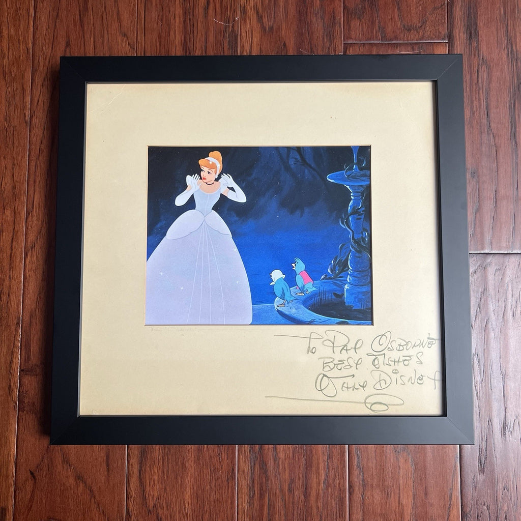 WALT DISNEY * PSA * Cinderella Signed Production Mat Autograph Signature