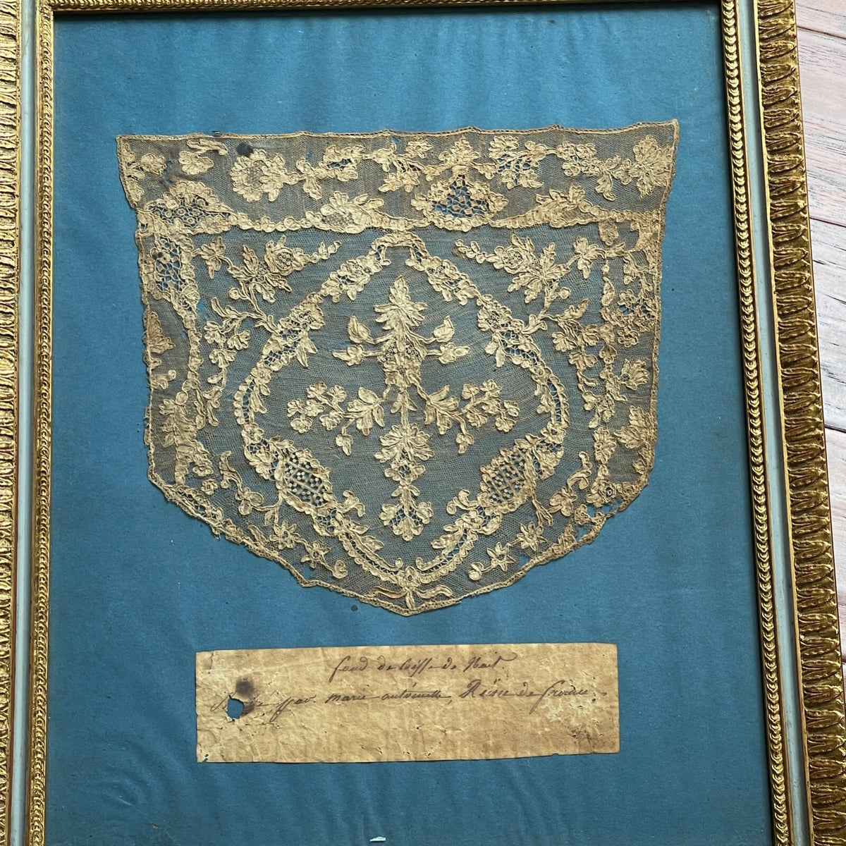 MARIE ANTOINETTE * Lace Nightcap Hand Embroidered By Her Exhibited at Versailles
