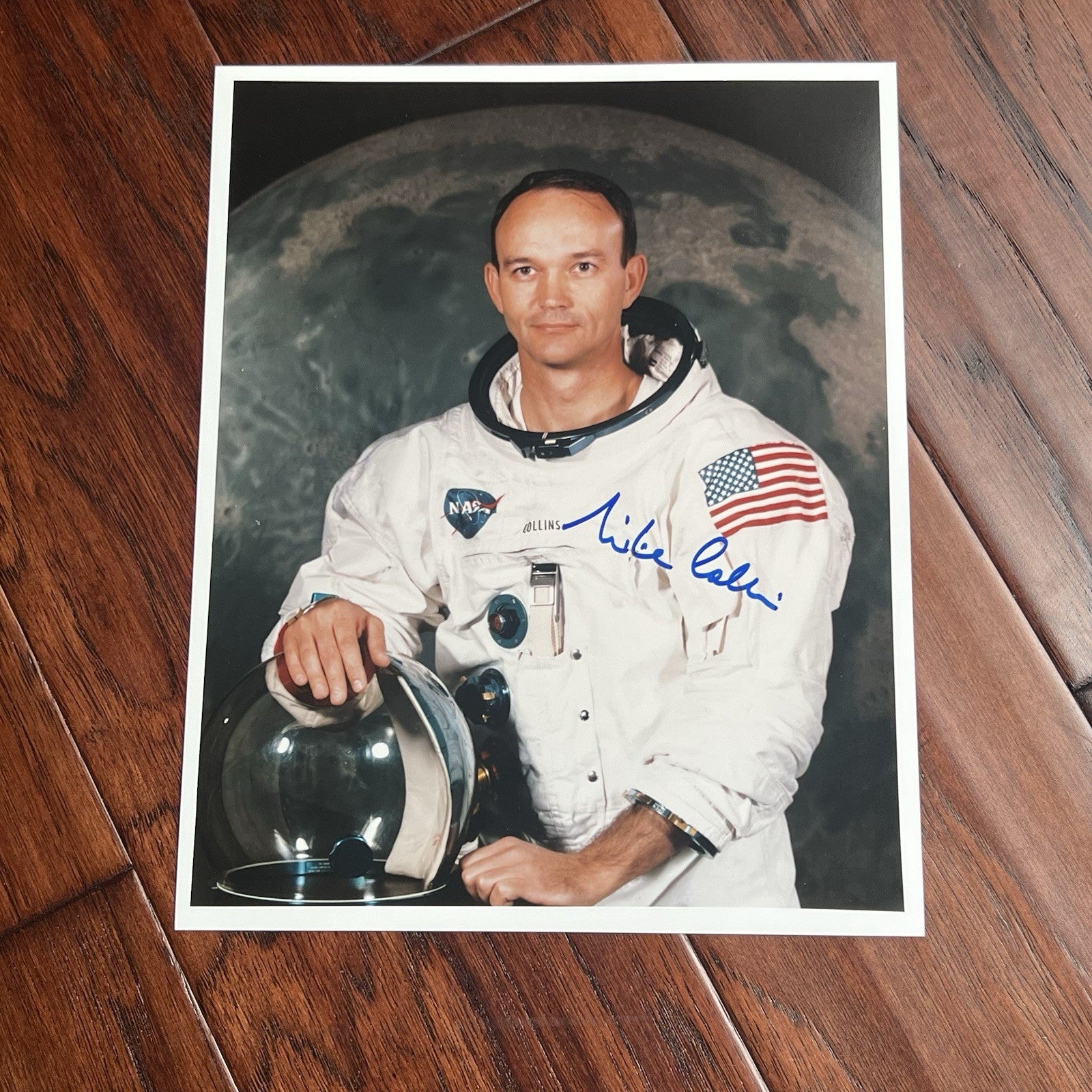 MICHAEL COLLINS * PSA Gem 10 * Signed White Space Suit Photo Autograph Apollo 11