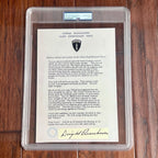 DWIGHT D. EISENHOWER * PSA * Autograph Custom Card D Day Orders Signed * WWII