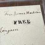 JAMES MADISON * PSA * Autograph FREE FRANK Signed 2x Signature President