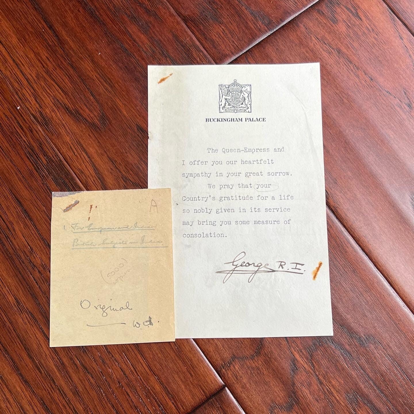 KING GEORGE VI * JSA * Signed Autograph Letter Sent to Family of KIA Soldiers