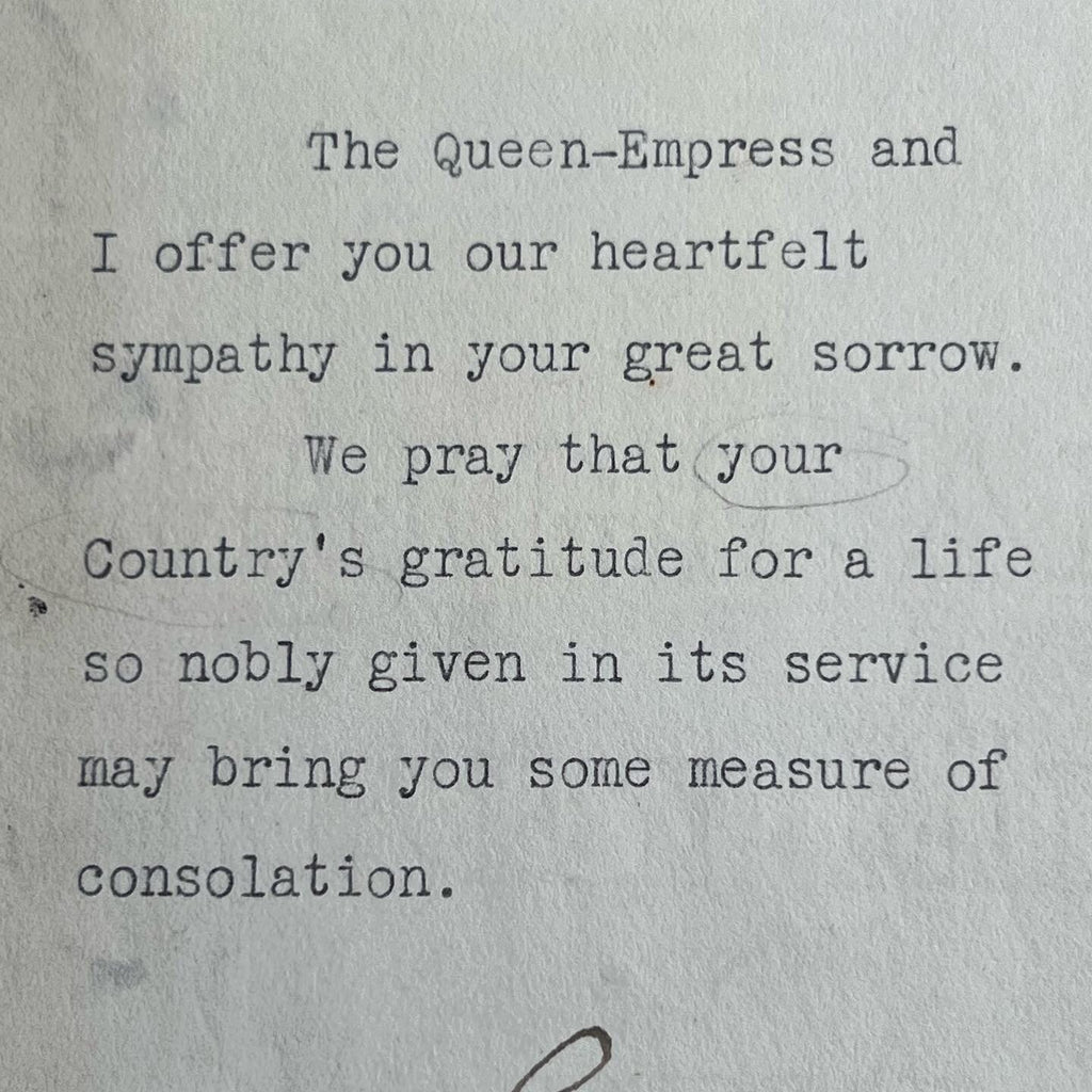 KING GEORGE VI * JSA * Signed Autograph Letter Sent to Family of KIA Soldiers