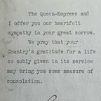 KING GEORGE VI * JSA * Signed Autograph Letter Sent to Family of KIA Soldiers