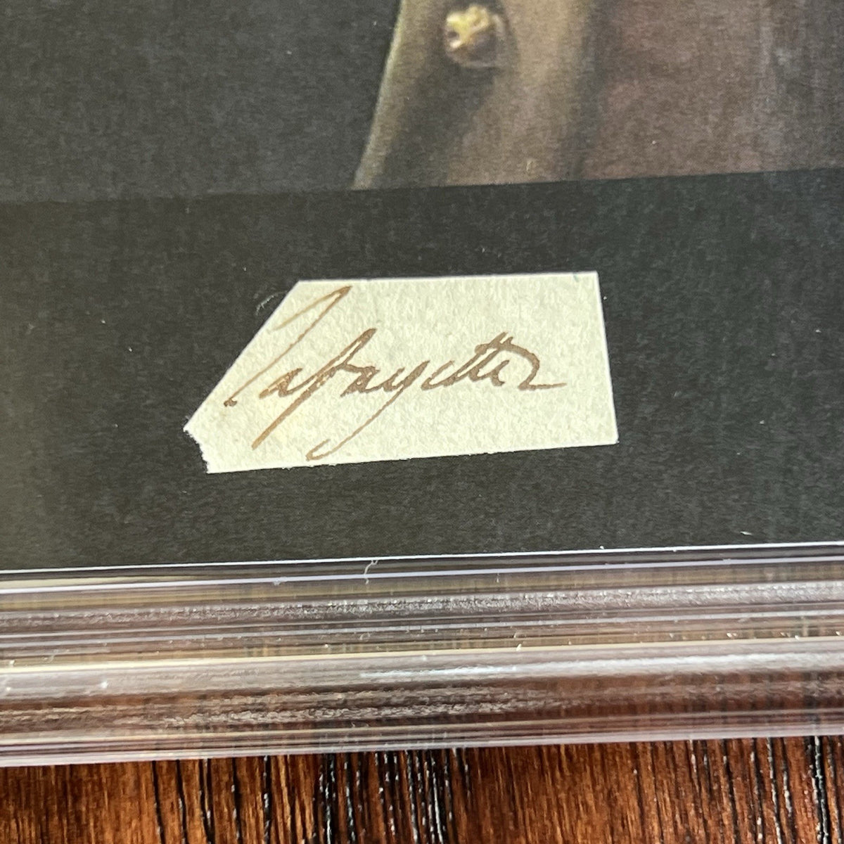 MARQUIS DE LAFAYETTE * PSA * Graded NM-MT 8 Autograph Cut CUSTOM CARD Signed