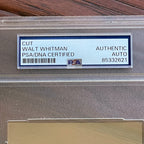 WALT WHITMAN * PSA/DNA * Autograph CUT SIGNATURE Signed * "Leaves of Grass" POET