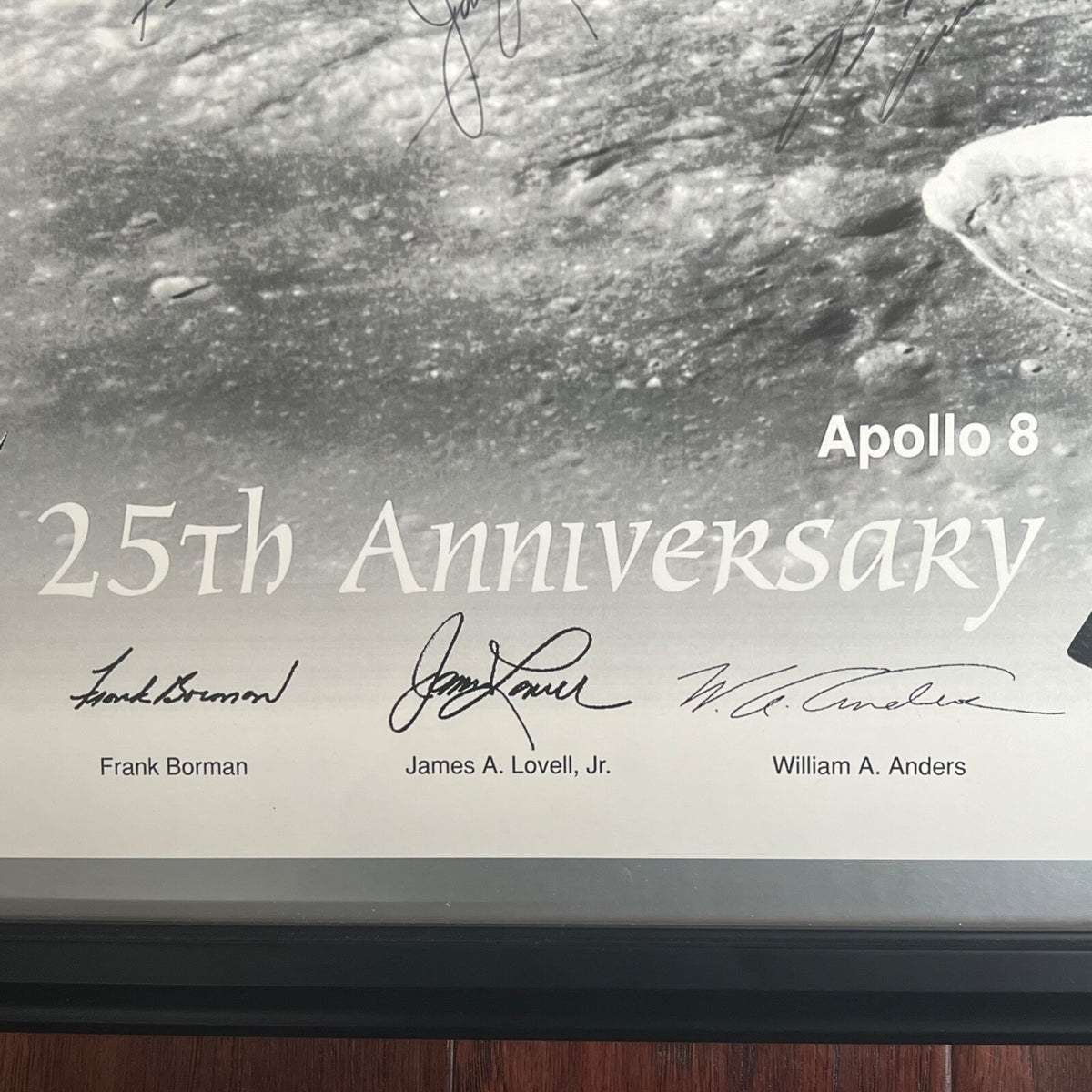 APOLLO 8 CREW SIGNED * WILLIAM BILL ANDERS LOVELL * Autograph Earthrise Poster