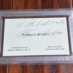 WARREN BUFFETT * PSA  Autograph Berkshire Hathaway BUSINESS CARD Souvenir SIGNED