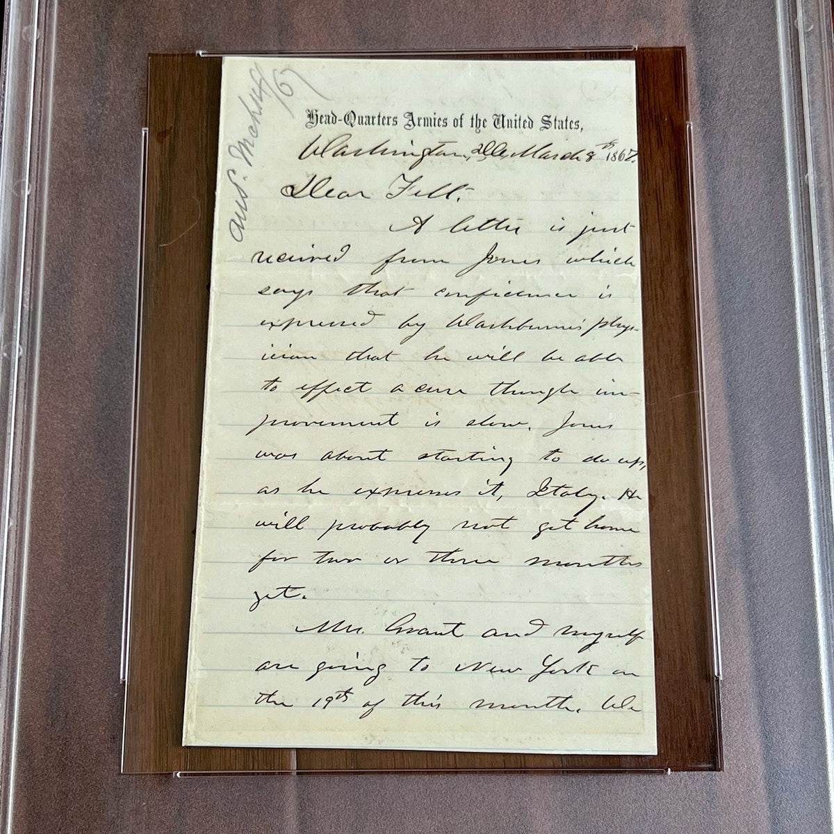 ULYSSES S. GRANT * PSA * 2x Signed Head-Quarters U.S. Armies Autograph Letter