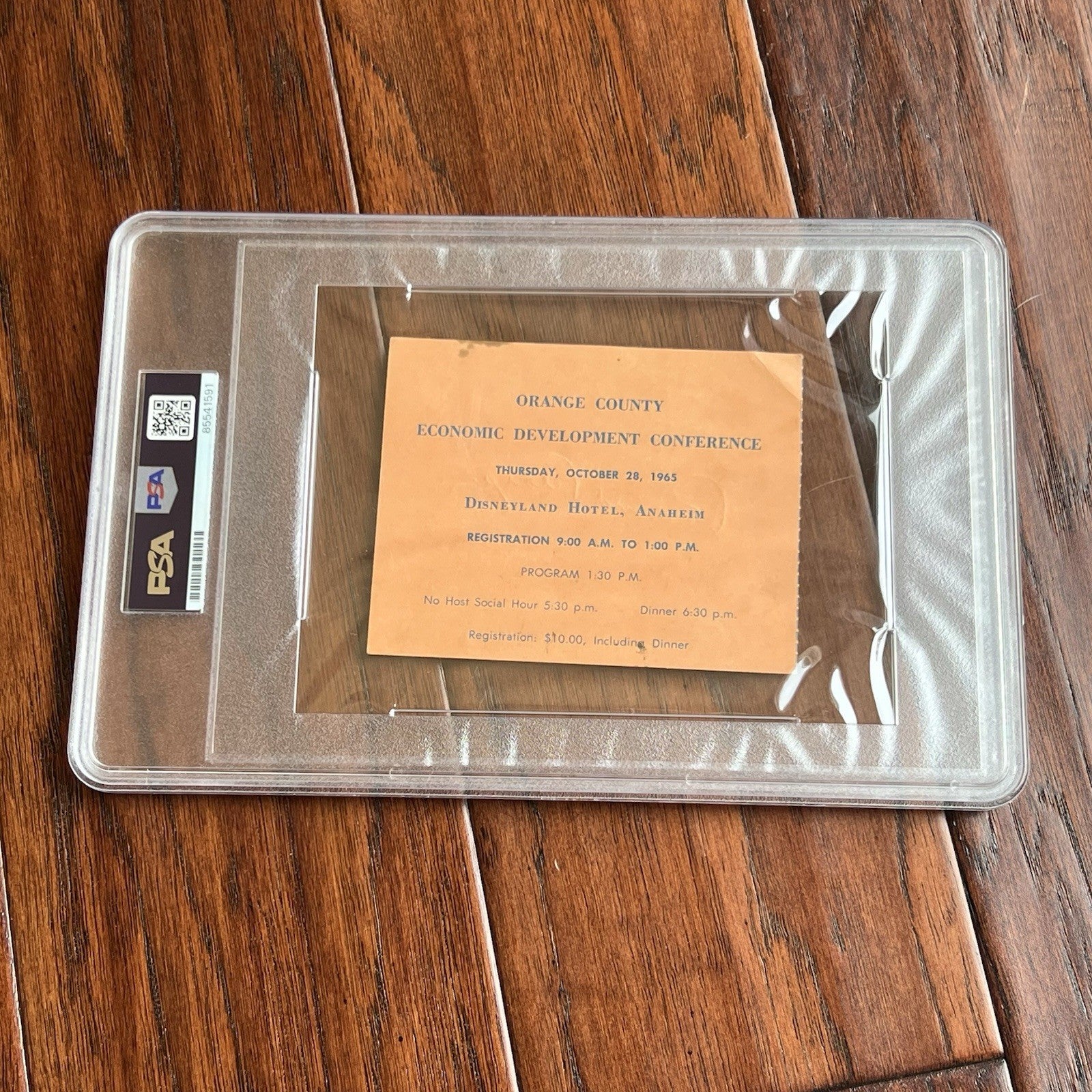 RONALD REAGAN * PSA * Autograph Economic Development Ticket Signed * DISNEYLAND