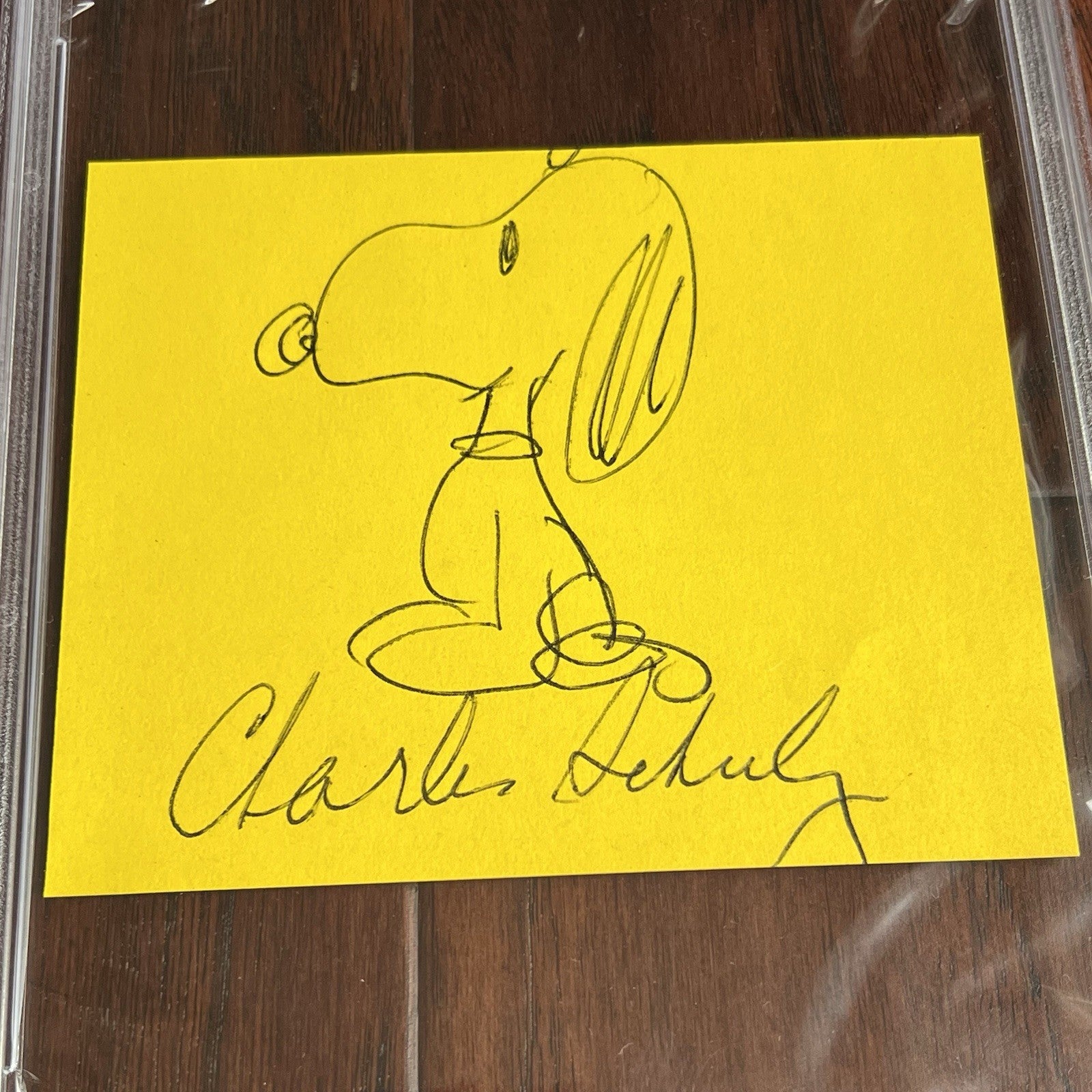 CHARLES M SCHULZ * PSA * Autograph SNOOPY Hand-Drawn Artwork Signed * PEANUTS