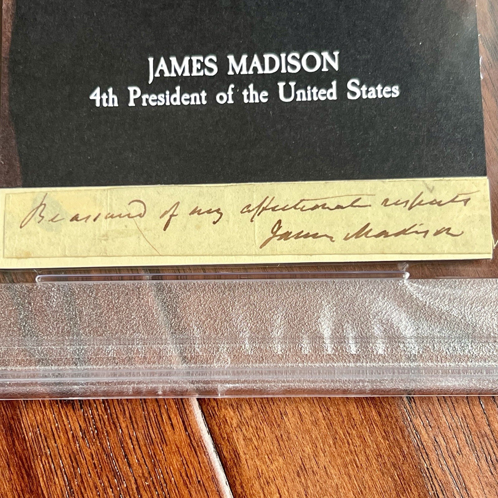 JAMES MADISON * PSA * Autograph Cut Signature CUSTOM CARD Signed Handwritten