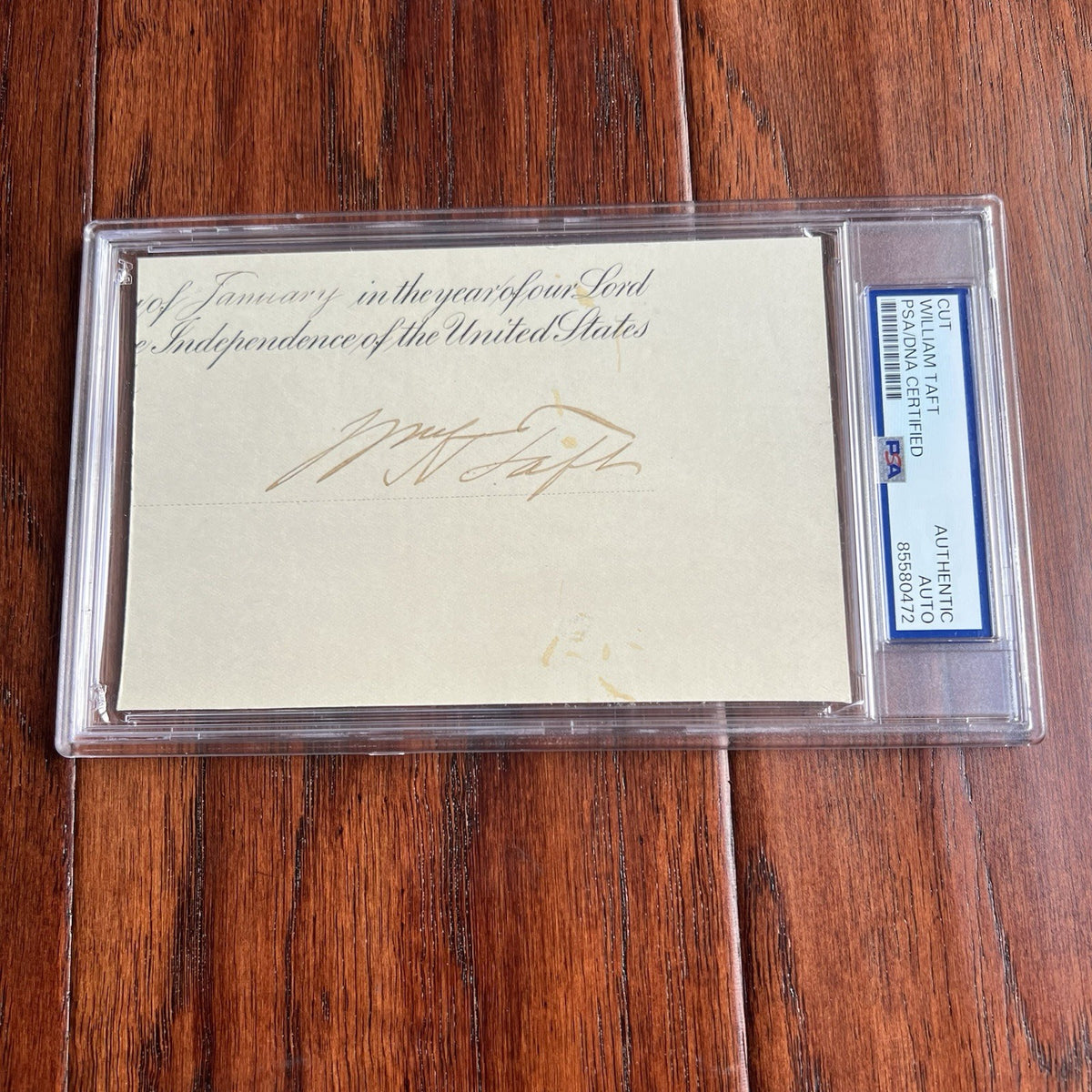 WILLIAM H. TAFT * PSA * Autograph Cut Signature Signed AS PRESIDENT * Howard