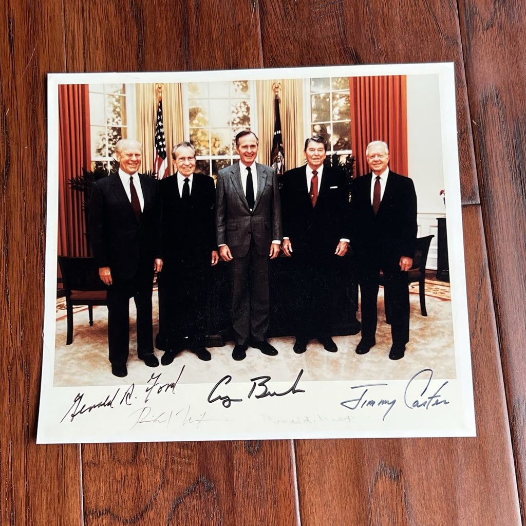 5 PRESIDENTS * PSA Ronald Reagan Richard Nixon Bush Autograph Signed Photo Five
