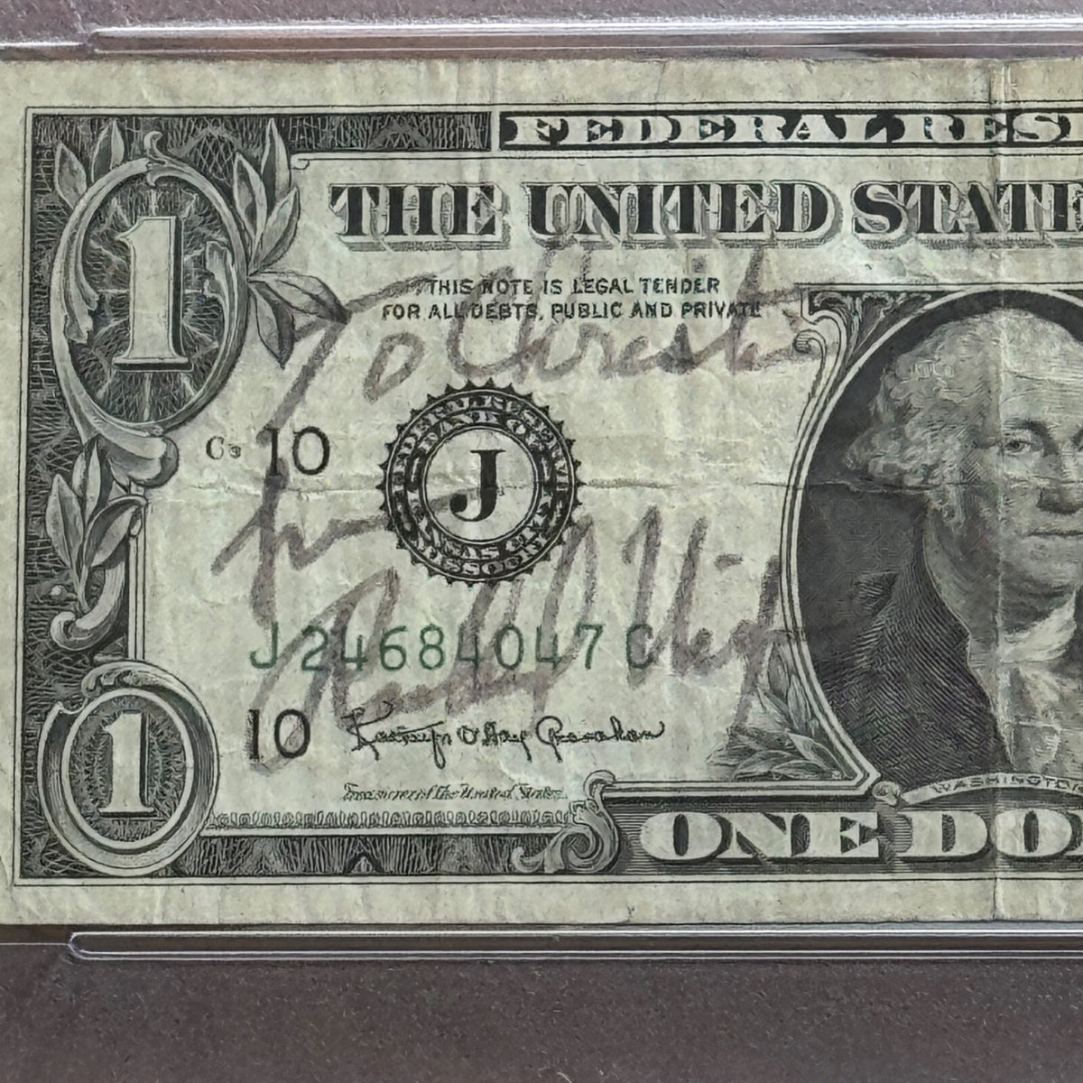 RICHARD NIXON * PSA * Autograph $1 Bill CURRENCY Signed * One Dollar Signature