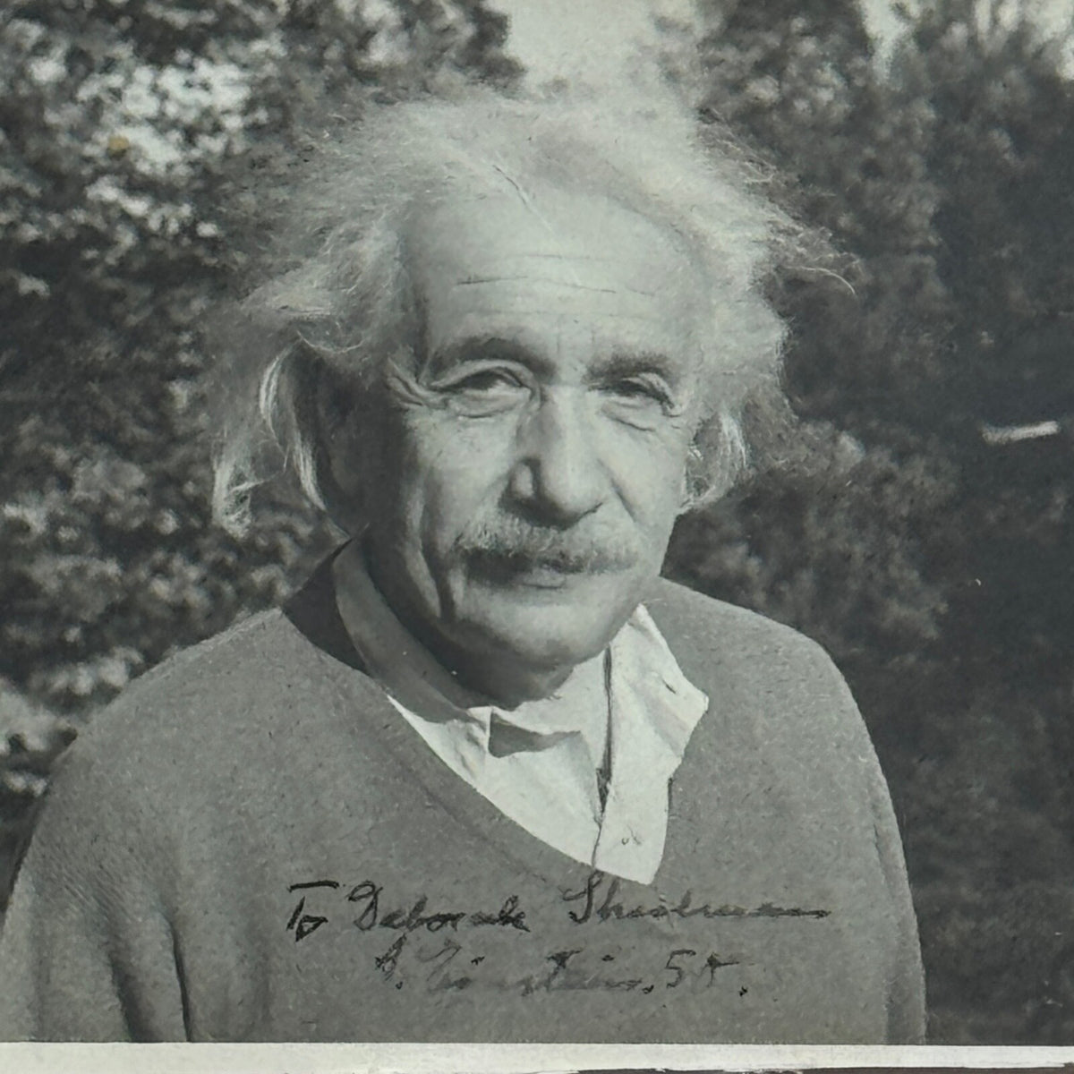 ALBERT EINSTEIN * PSA * Autograph Candid 1950 PHOTOGRAPH Portrait Signed Type 1