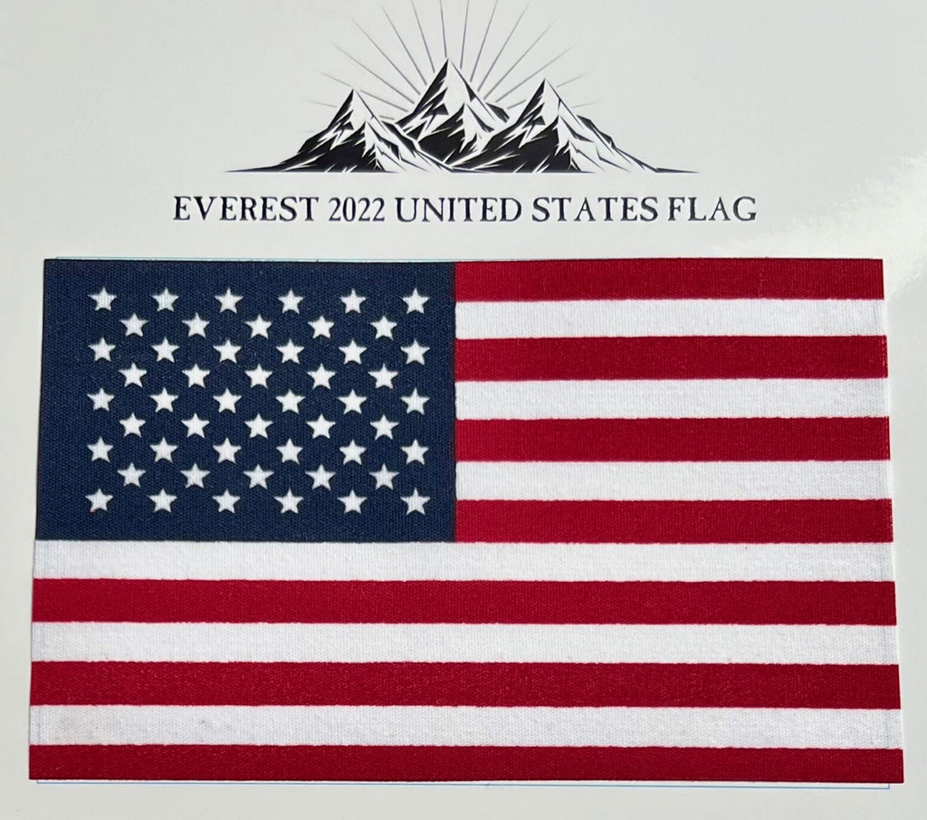 MOUNT EVEREST Genuine US Mini Flag ARTIFACT Carried to the Summit of MT 29029 FT