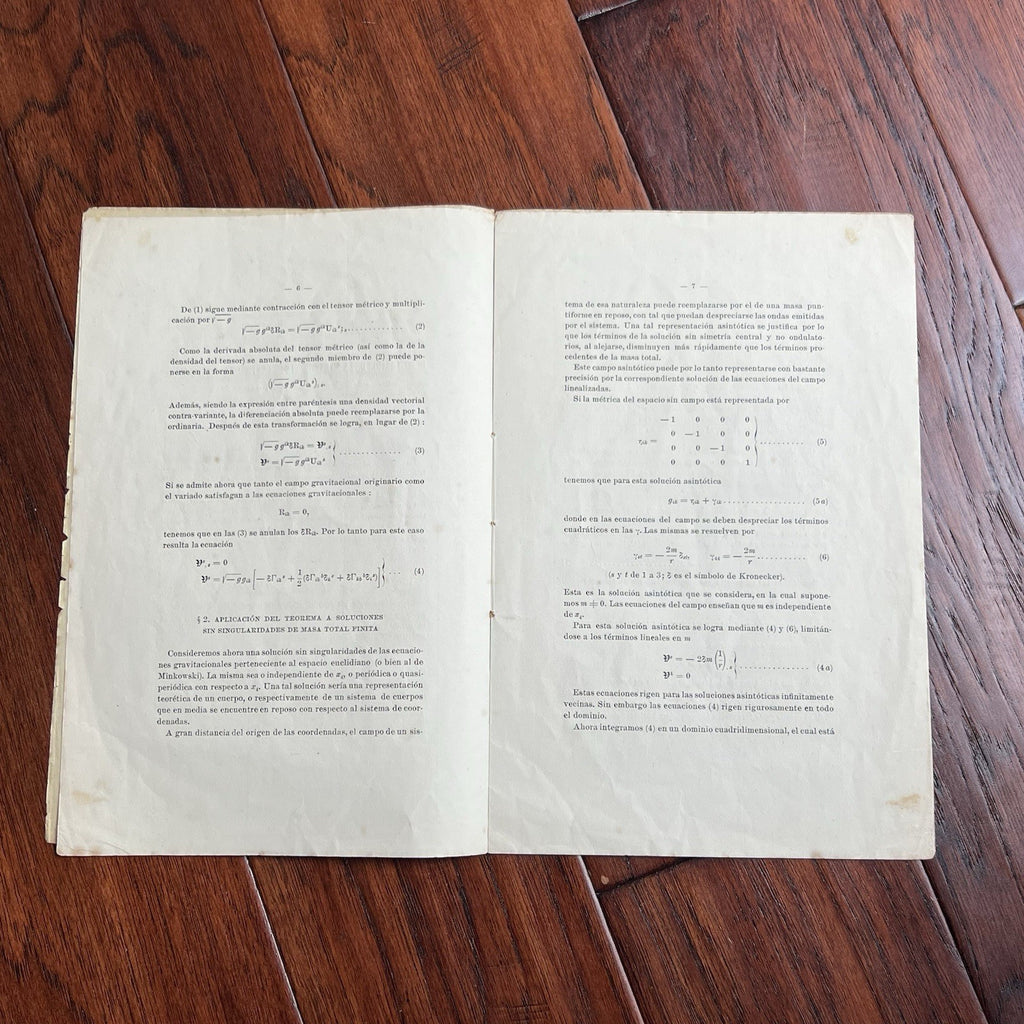 ALBERT EINSTEIN * PSA * Autograph THEORETICAL PHYSICS Signed * Rik = 0 Equation
