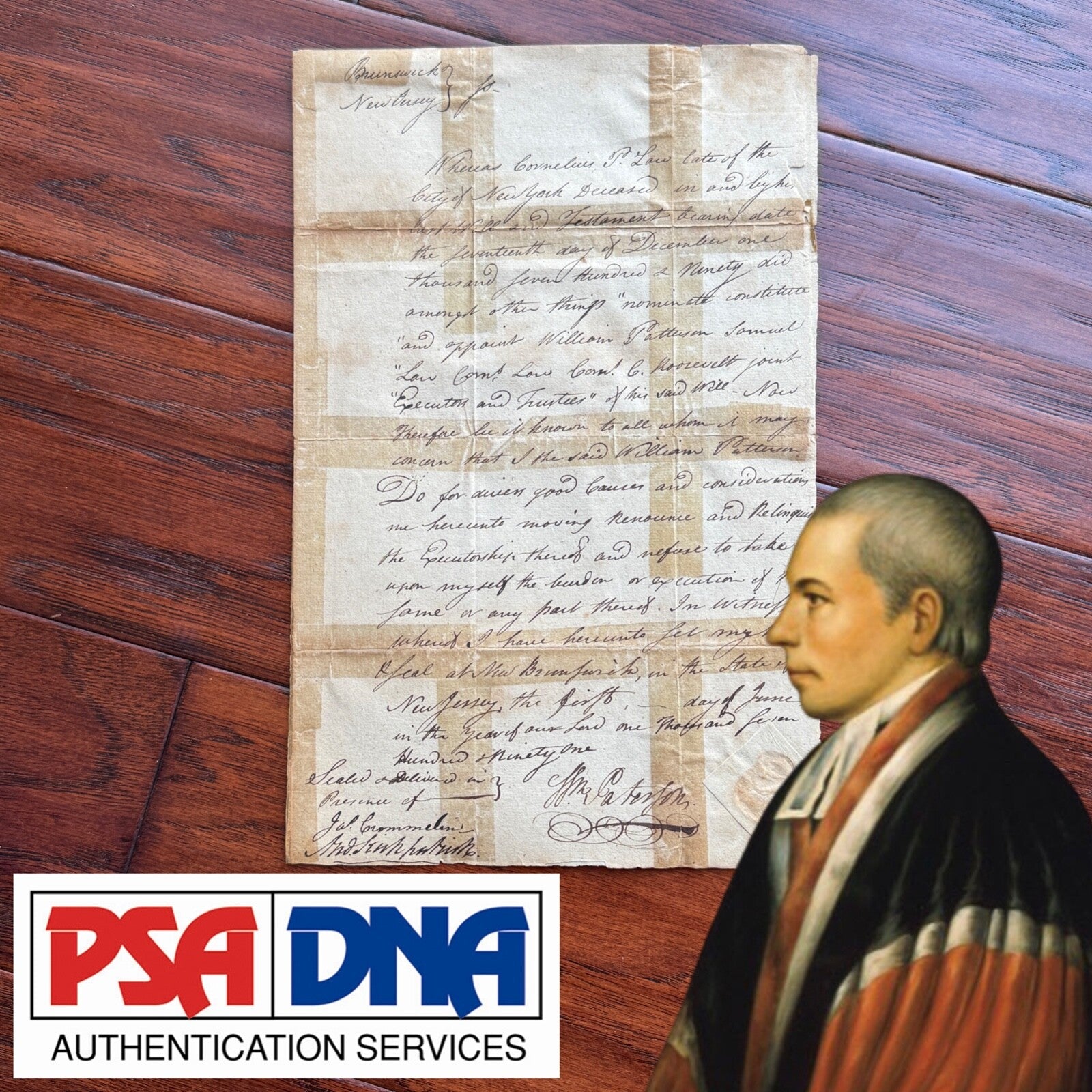 WILLIAM PATERSON * PSA/DNA * Autograph Document Signed * Constitution Signer