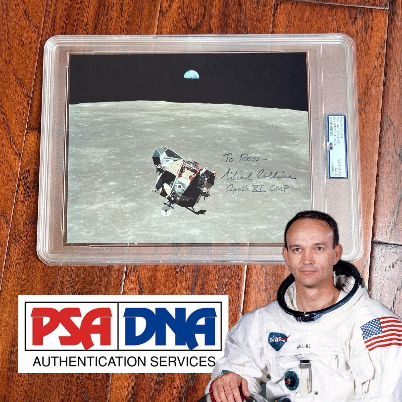 MICHAEL COLLINS * PSA * Autograph APOLLO 11 Eagle Mission Photo Signed
