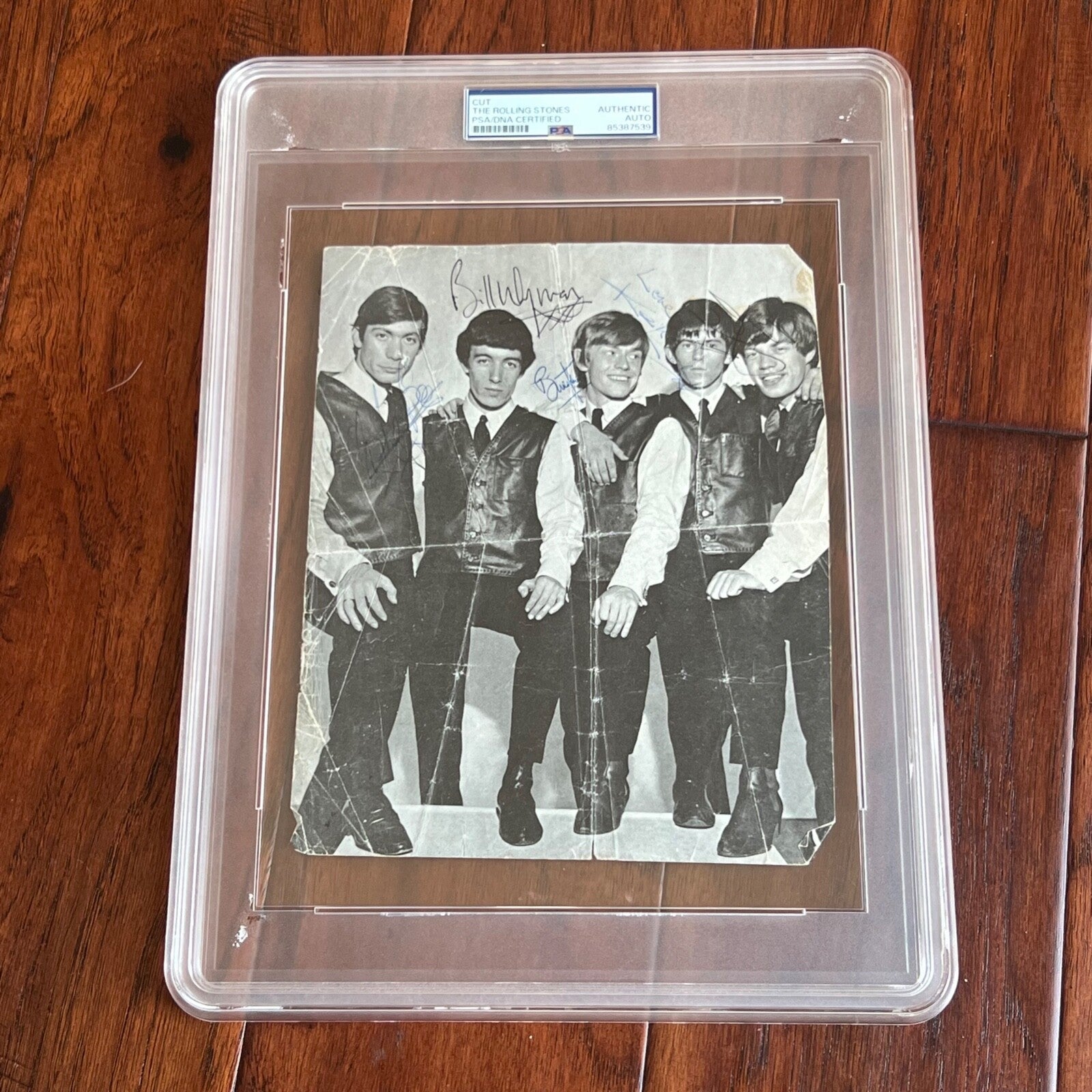 ROLLING STONES * PSA * AUTOGRAPH Full Set Mick Jagger Brian Jones PHOTO Signed